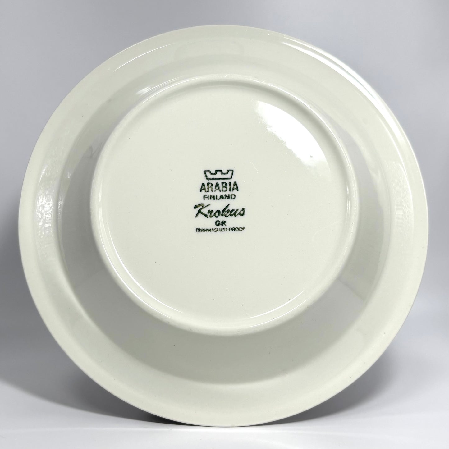 ARABIA Krokus グレーリム 20cm 深皿 ディーププレート （アラビア/クロッカス）①
