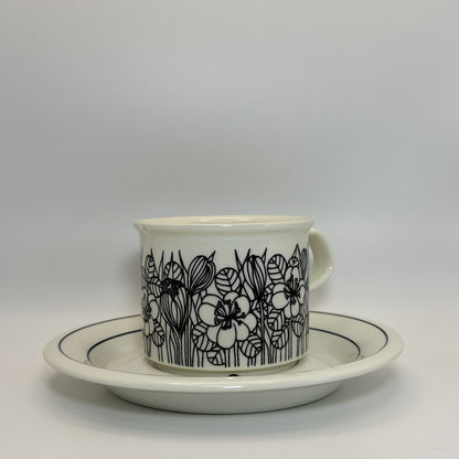 ARABIA Krokus black&white カップ＆ソーサー C&S （アラビア/クロッカス） ※傷あり