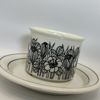 ARABIA Krokus black&white カップ＆ソーサー C&S （アラビア/クロッカス） ※傷あり
